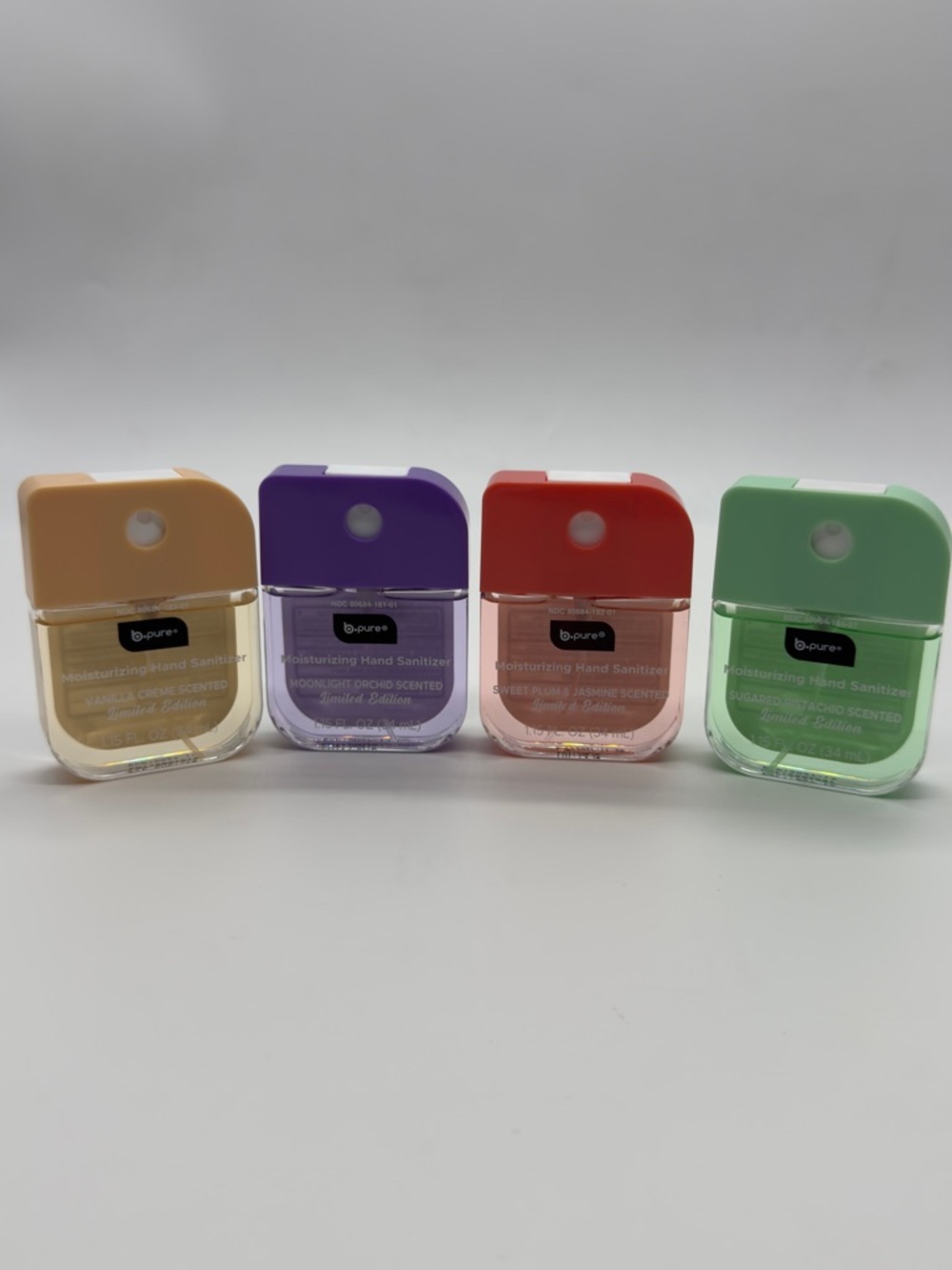 Lot of 4 B-pure Hand sanitizer Spray Vanilla Pistachio Moonlight Sweet Plum - Picture 2 of 4